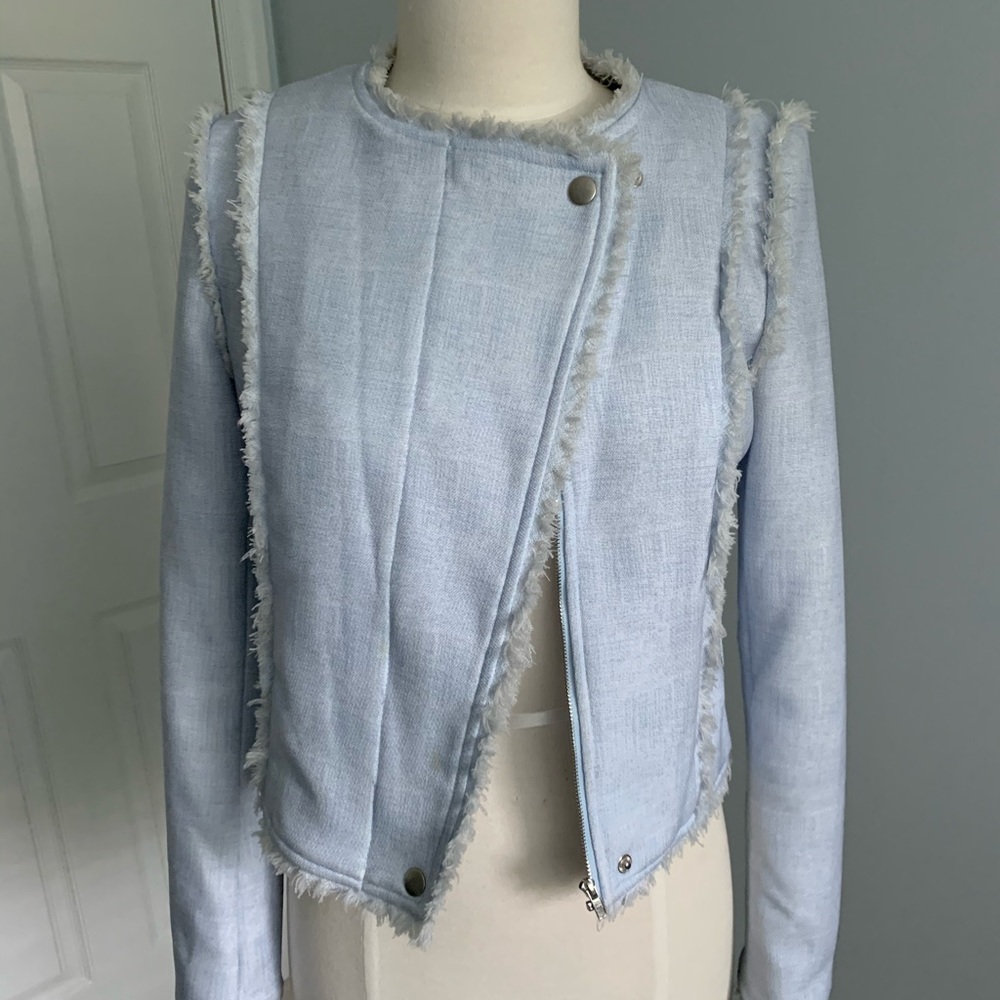 Lucy Paris Blue Cropped Blazer - Picture 6 of 6